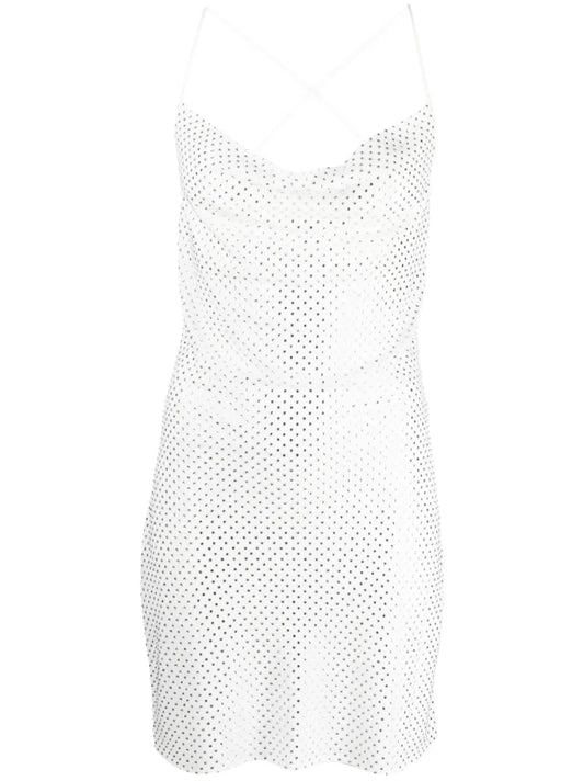Stud-Embellished Mini Dress