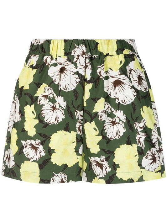 Floral-Print Cotton Shorts