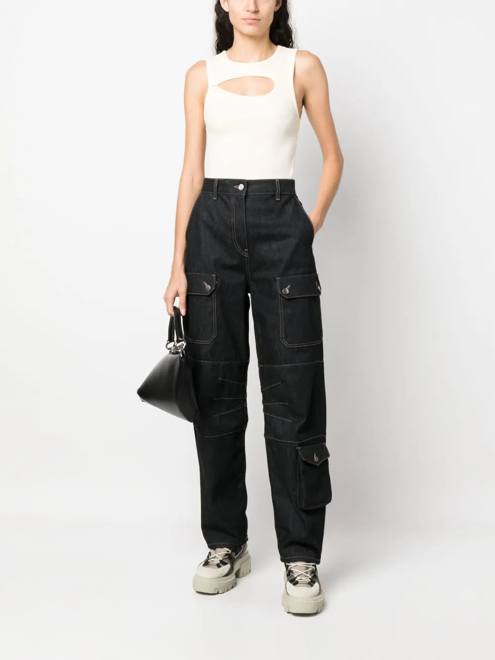 Cut-Out Detail Sleeveless Top