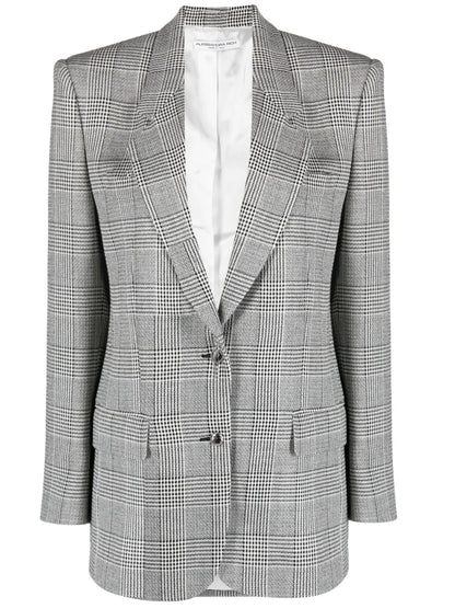 Prince Of Wales Check Single-Breasted Blazer
