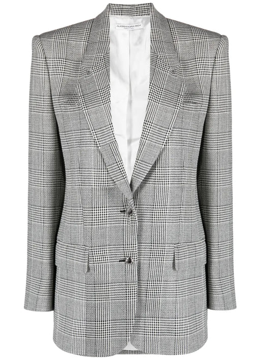 Prince Of Wales Check Single-Breasted Blazer