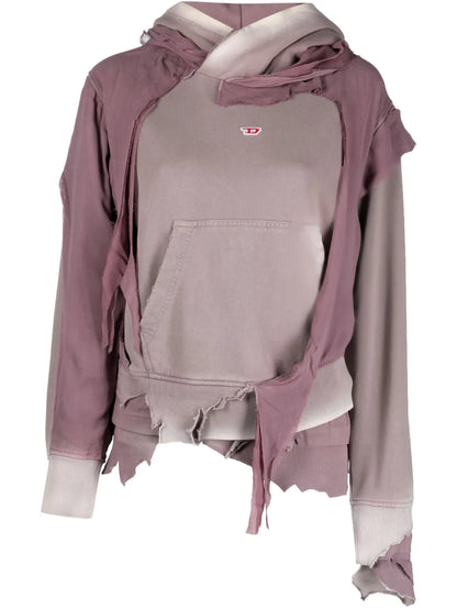 Deconstructed-Design Cotton Hoodie