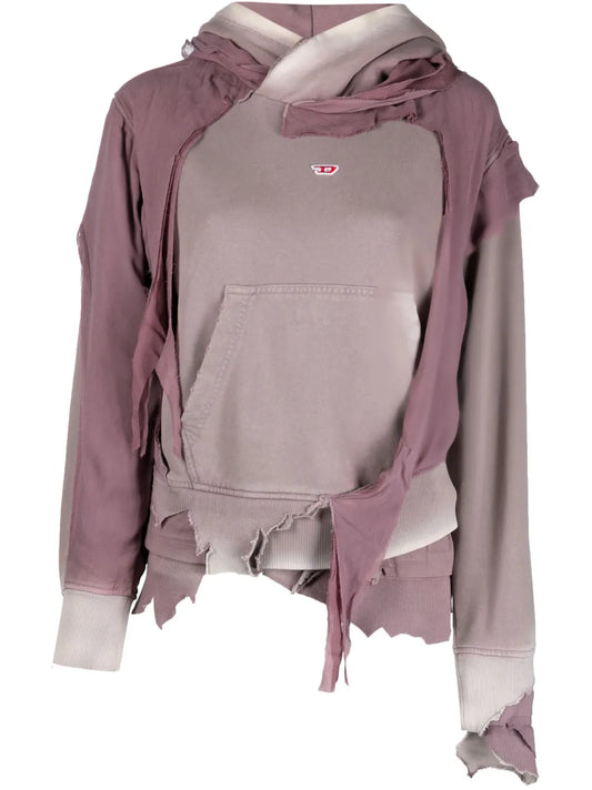 Deconstructed-Design Cotton Hoodie