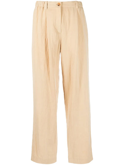 Wide-Leg Cotton Trousers