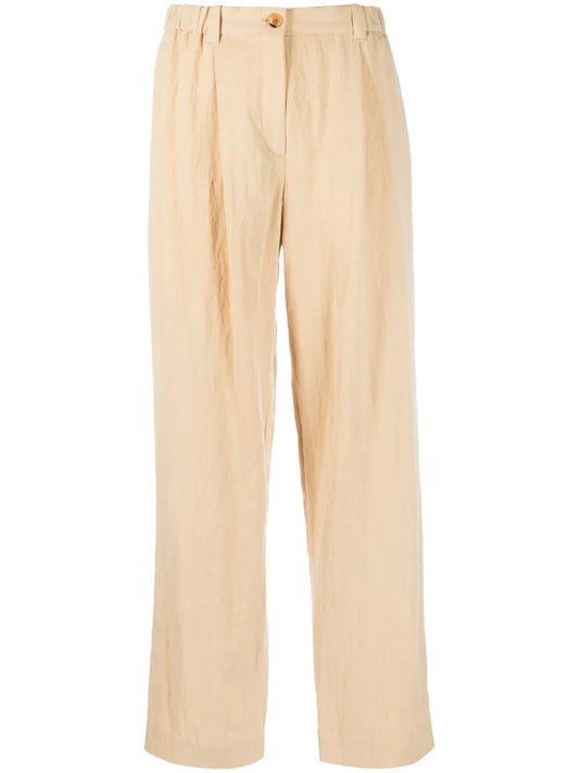Wide-Leg Cotton Trousers