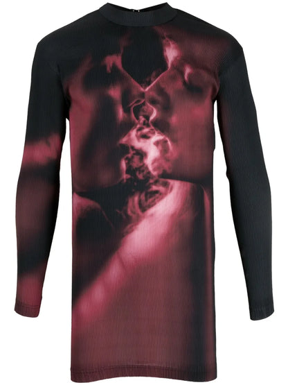 Rhye Ruby Smoke Mock-Neck Dress