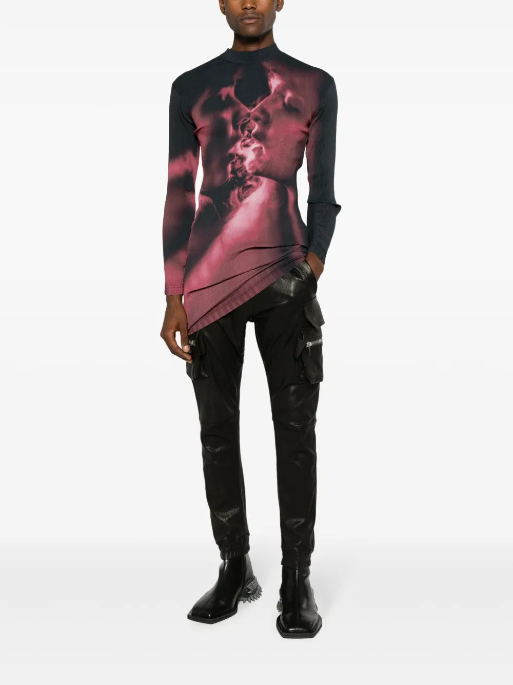 Rhye Ruby Smoke Mock-Neck Dress