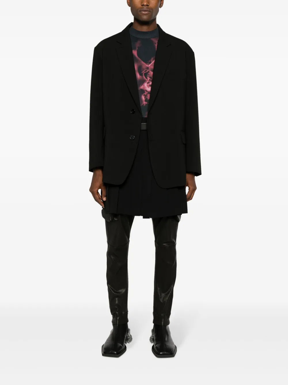 Kace Belted Pleated Skirt