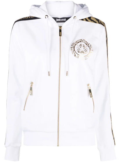 Logo-Print Cotton Cardigan