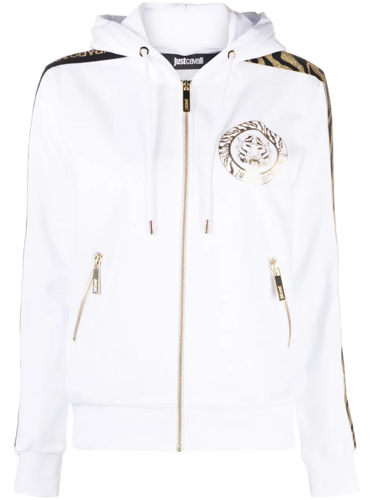 Logo-Print Cotton Cardigan