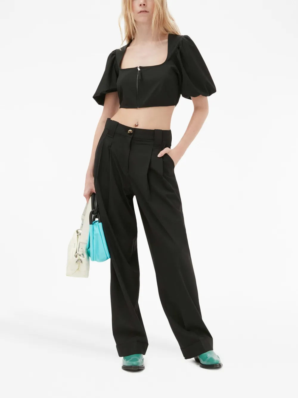 Wide-Leg Tailores Trousers