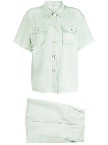 Frayed-Edge Short-Sleeve Shirt