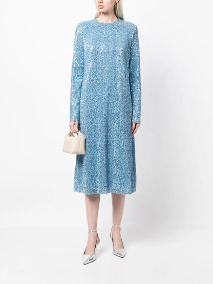 Celsia Sequin-Design Midi Dress