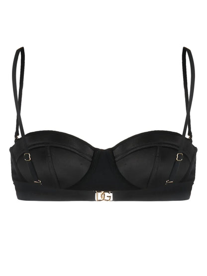 Logo-Plaque Bikini Top