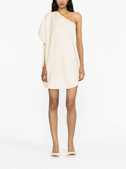 One-Shoulder Sequined Mini Dress
