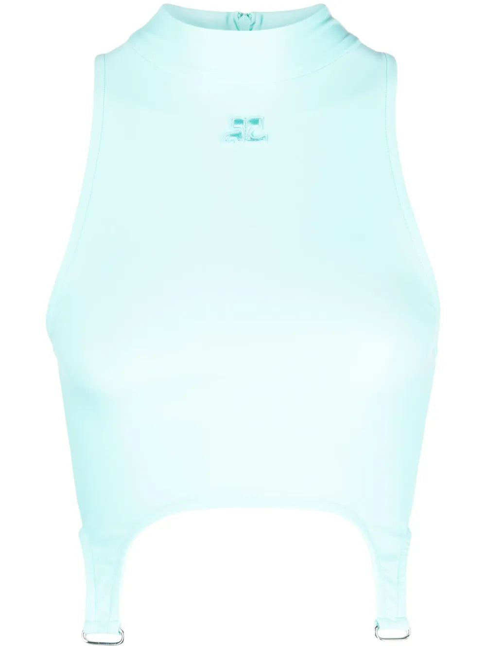 Logo-Patch Sleeveless Cropped Top