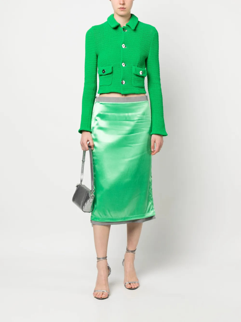 Reversible Virgin-Wool Midi Skirt