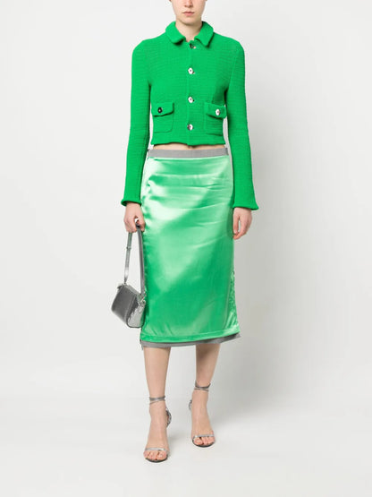 Reversible Virgin-Wool Midi Skirt