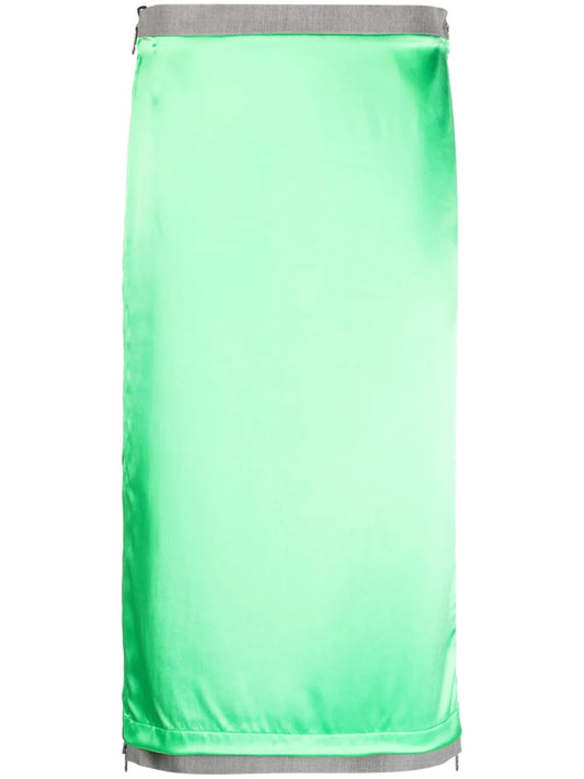 Reversible Virgin-Wool Midi Skirt