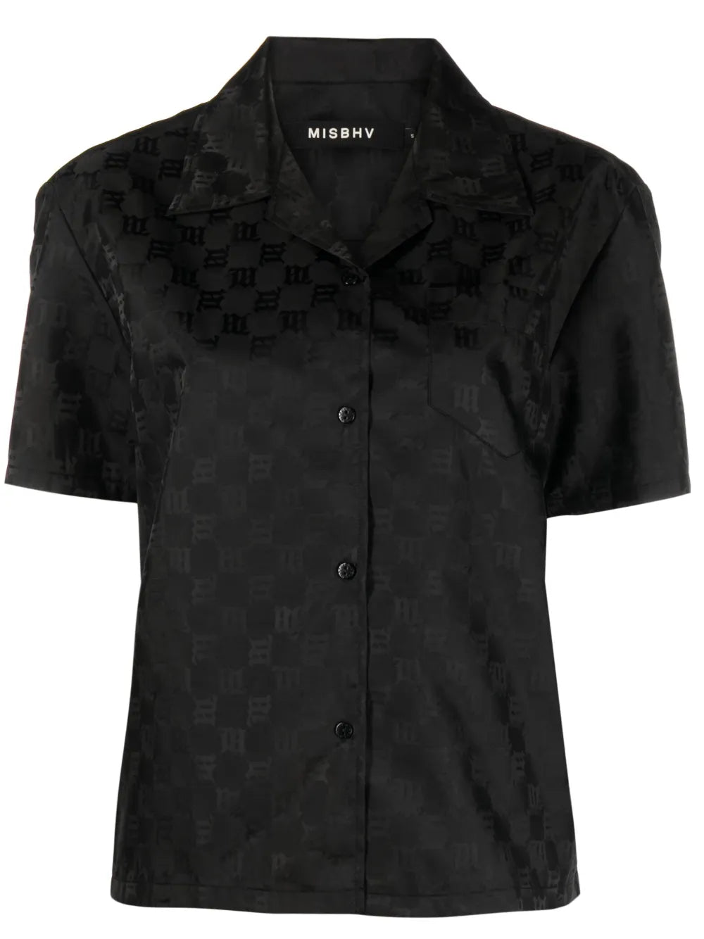 Monogram-Print Short-Sleeve Shirt