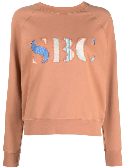 Cut-Out Logo Cotton Sweatshirt