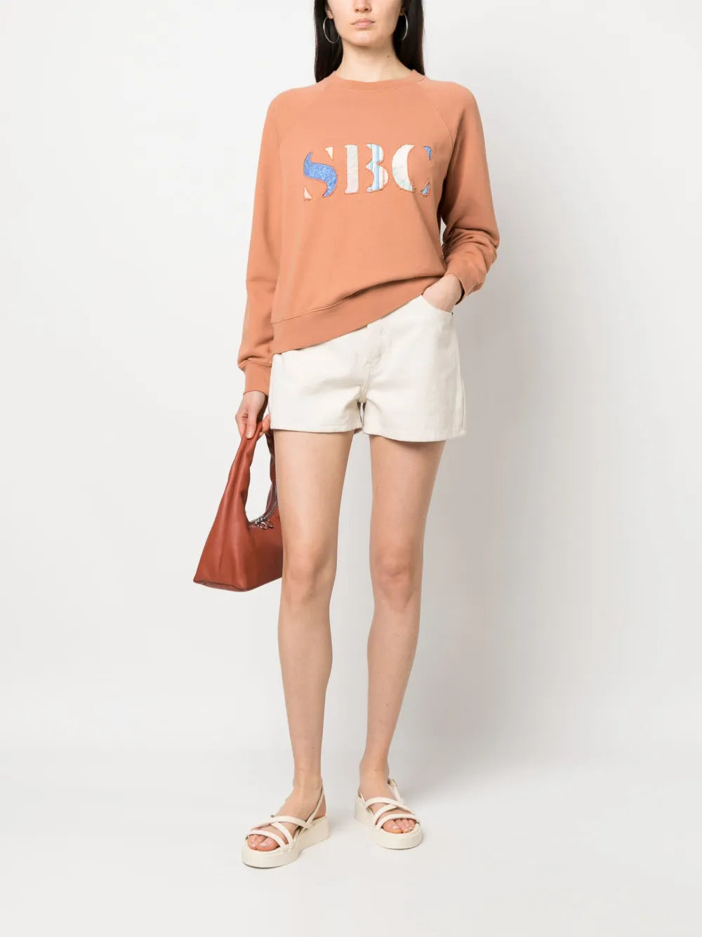 Cut-Out Logo Cotton Sweatshirt