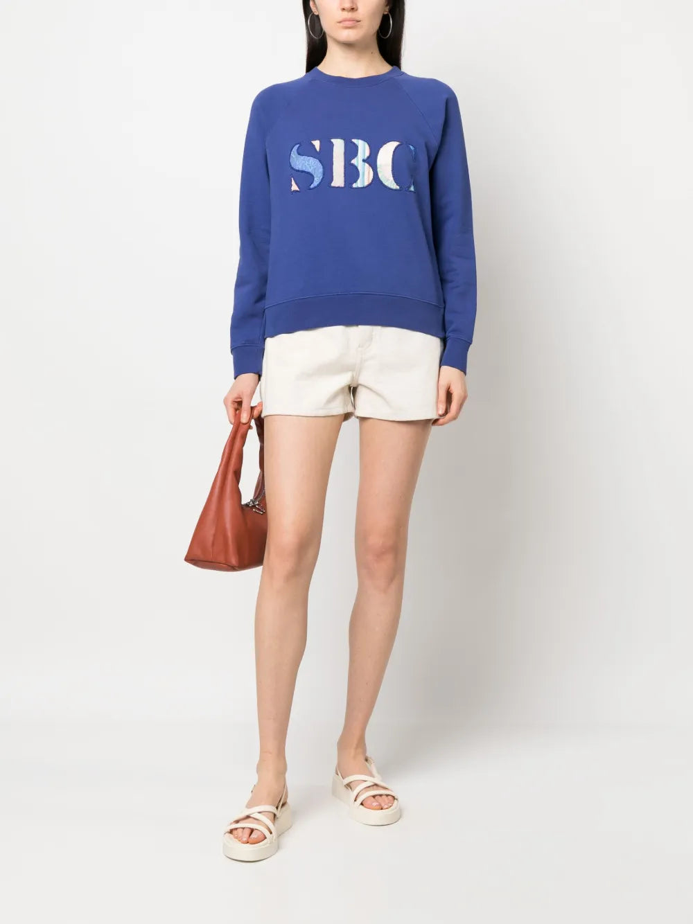 Cut-Out Logo Cotton Sweatshirt