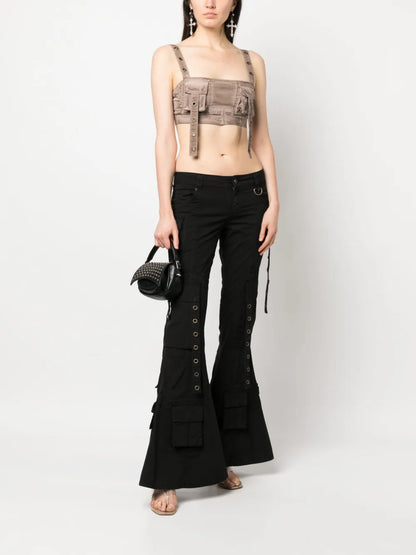 Eyelet-Detail Bandeau Top