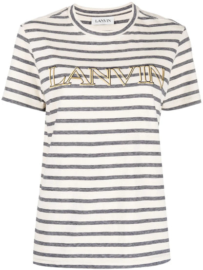 Logo-Print Striped T-Shirt