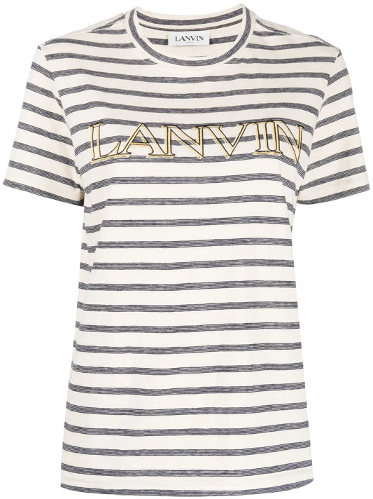 Logo-Print Striped T-Shirt