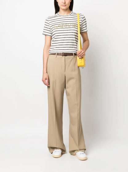Logo-Print Striped T-Shirt