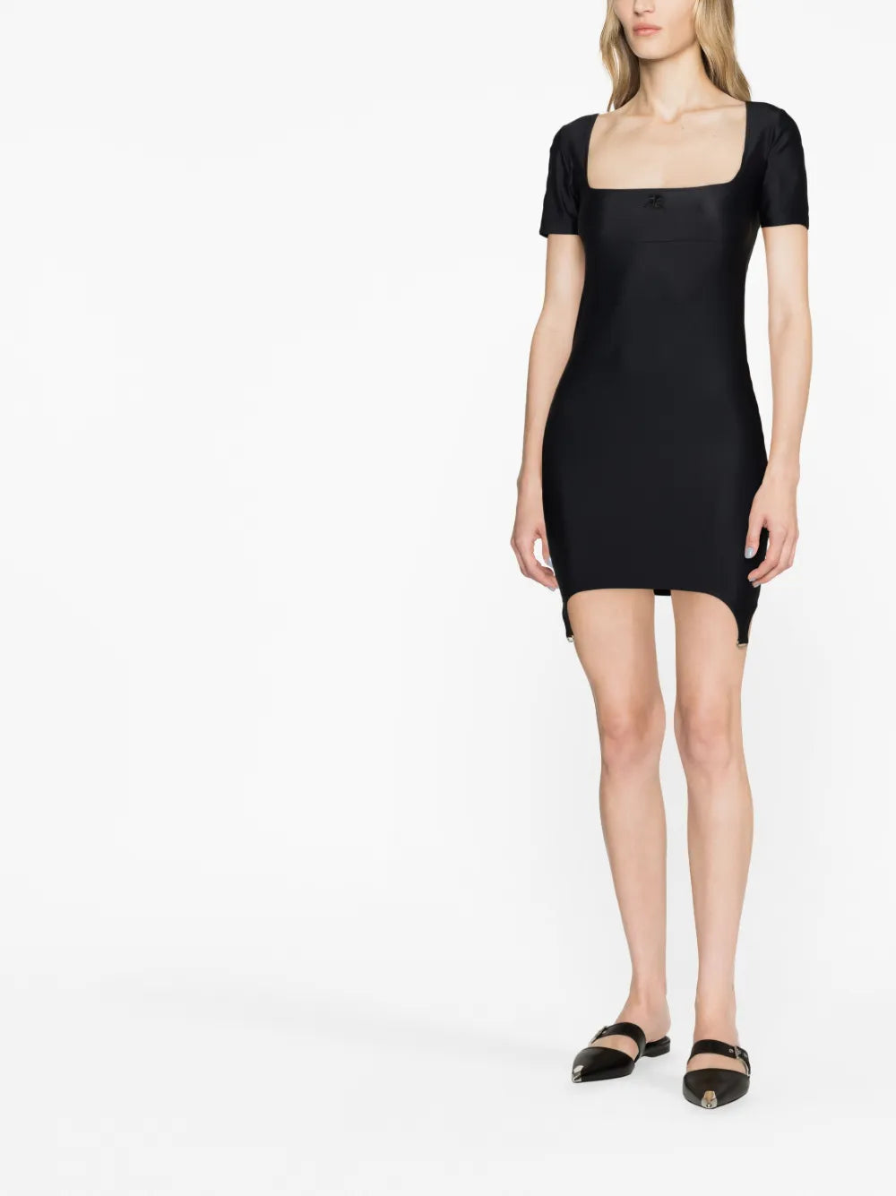 Square-Neck Cut-Out Mini Dress