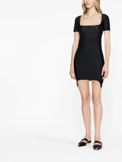 Square-Neck Cut-Out Mini Dress