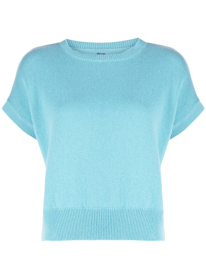 Genova Sleeveless Cropped Cashmere Jumper