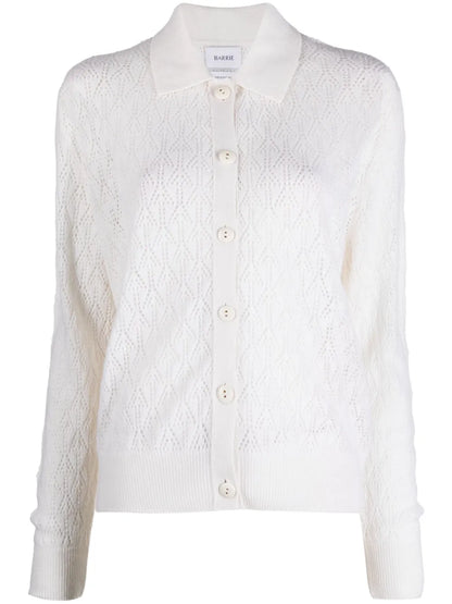Pointelle-Knit Cashmere Top