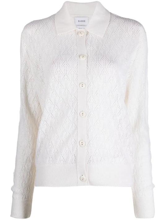 Pointelle-Knit Cashmere Top
