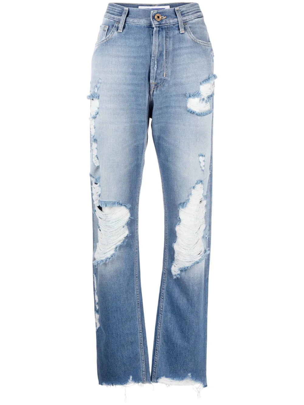 Distressed-Effect Finish Jeans