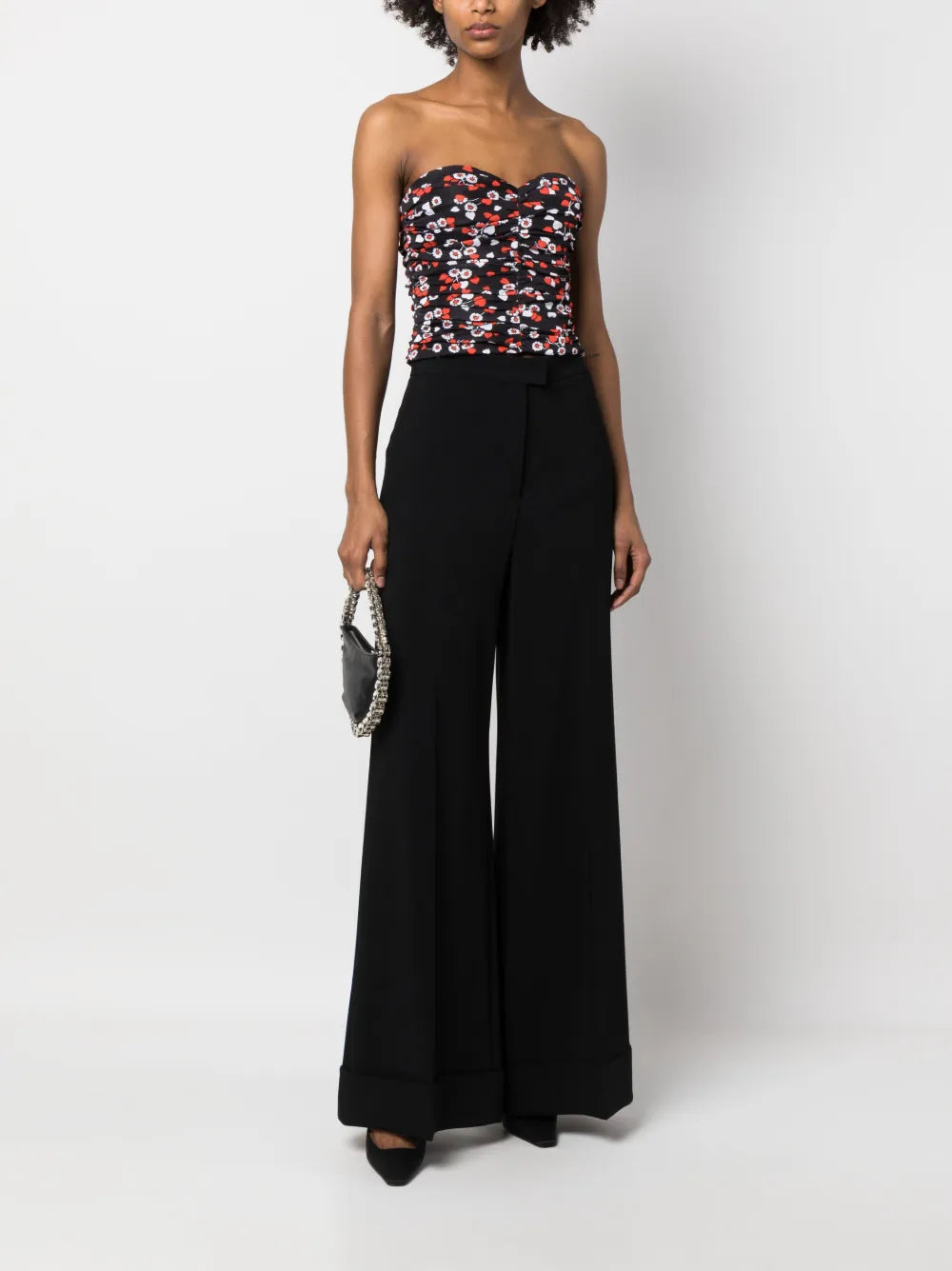 High-Waisted Wide-Leg Trousers