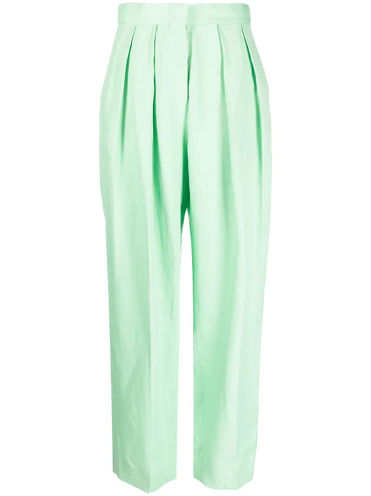 Pleated Wide-Leg Trousers