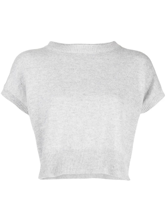 Genova Sleeveless Cropped Cashmere Jumper