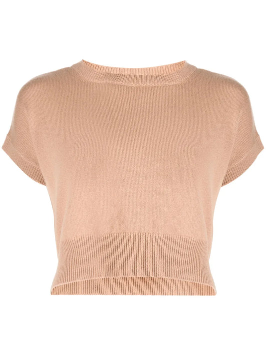 Genova Sleeveless Cropped Cashmere Jumper