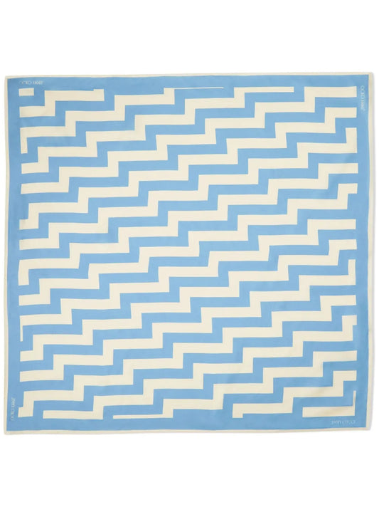 Abstract-Print Silk Scarf