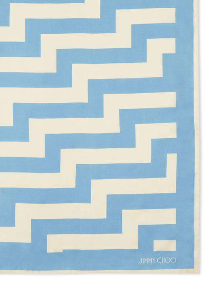 Abstract-Print Silk Scarf