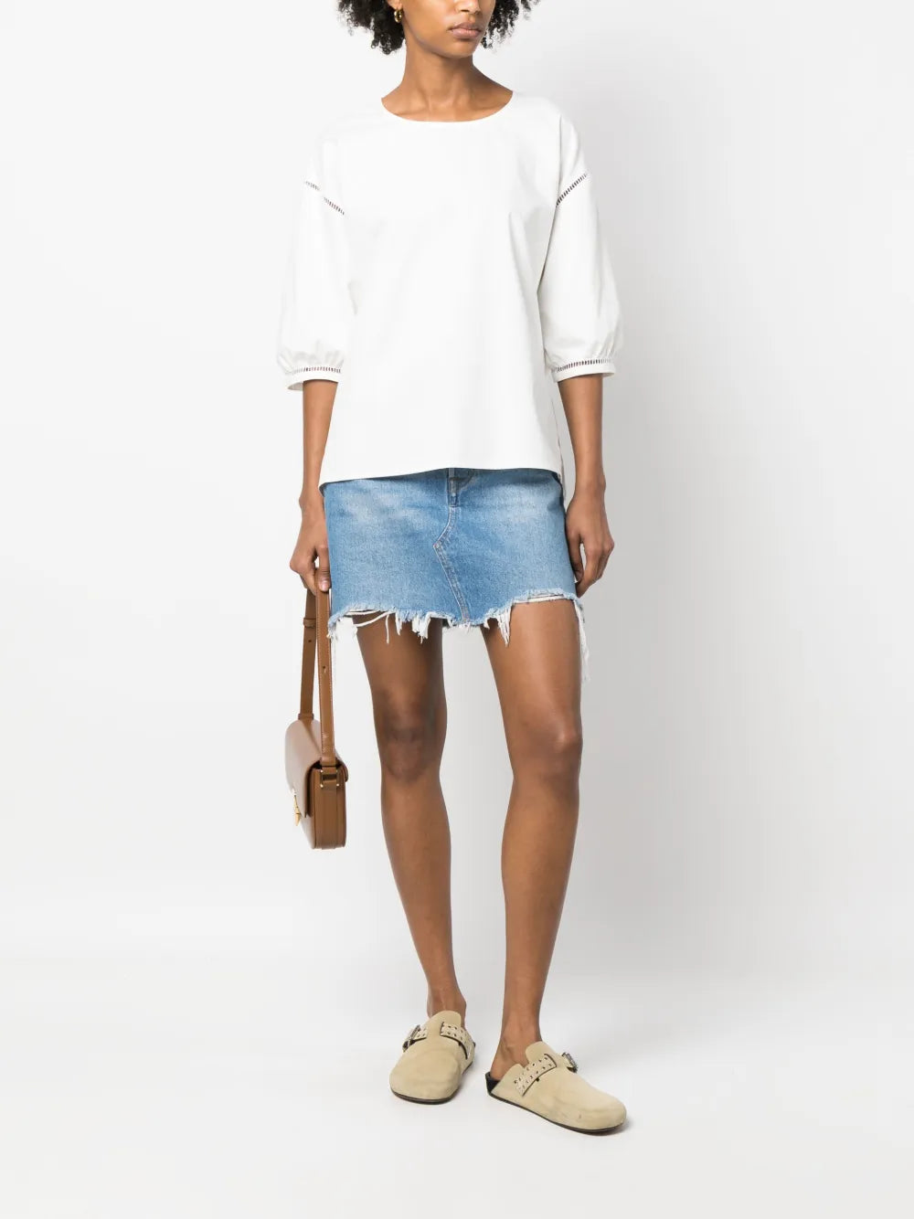 Georgia Openwork Cotton Blouse