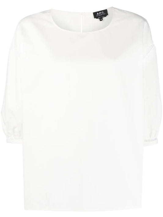Georgia Openwork Cotton Blouse
