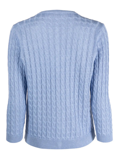 Long-Sleeve Cable-Knit Cardigan