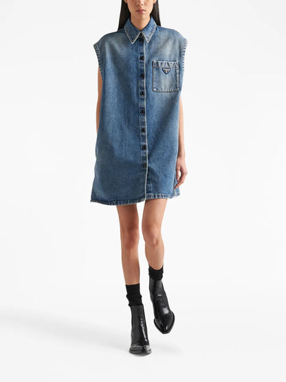 Sleeveless Denim Shirt