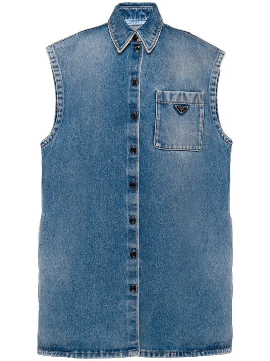 Sleeveless Denim Shirt
