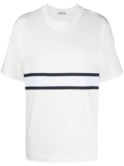 Logo-Stripe Cotton T-Shirt