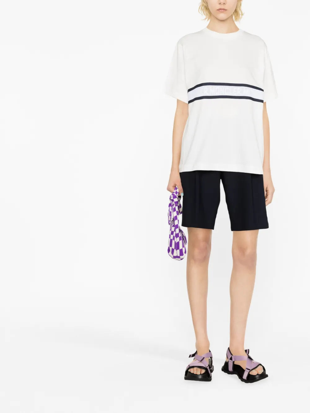 Logo-Stripe Cotton T-Shirt